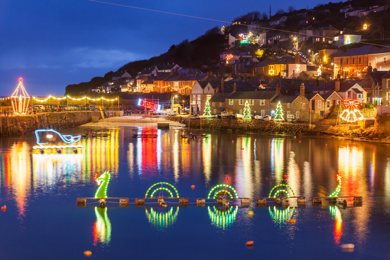 Mousehole's Christmas Lights Cornwall